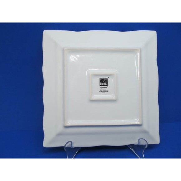 222 Fifth Georgette Rose 8" Square Plate - Picture 2 of 11